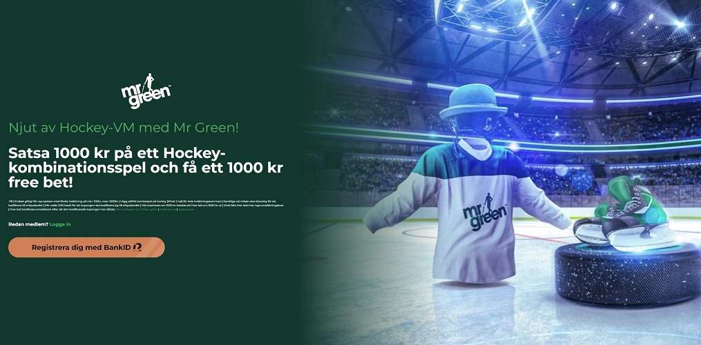 Mr Green Ishockey Free Bet