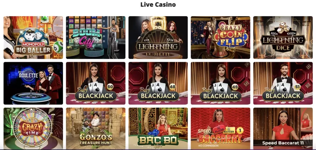 spela live casino