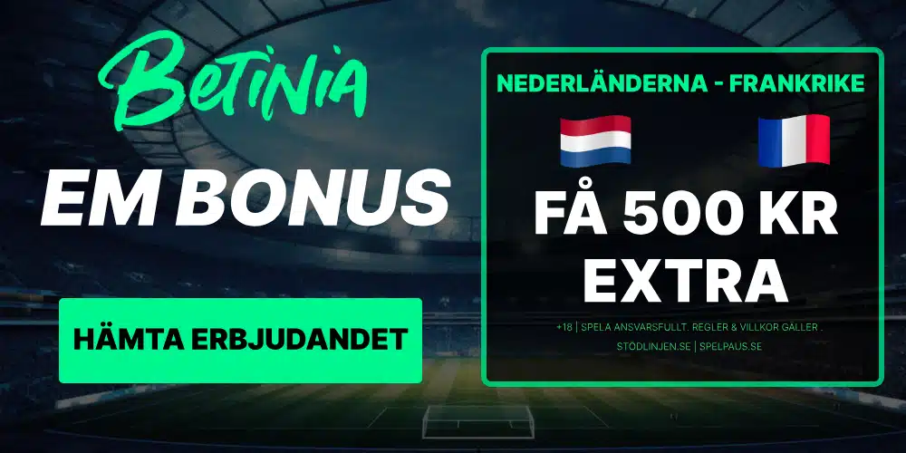 Nederländerna Frankrike odds och bonus