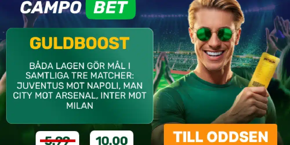 Boostade odds inför Juventus - Napoli, Man City - Arsenal och Inter - Milan