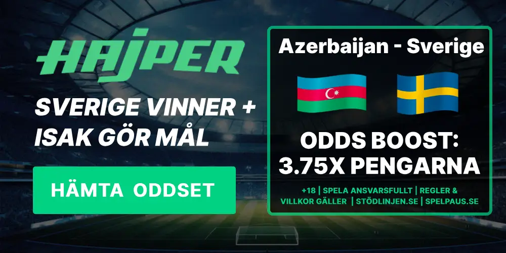 Odds boost Azerbaijan Sverige