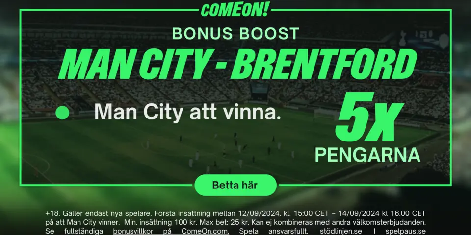 Man City Brentford odds boost