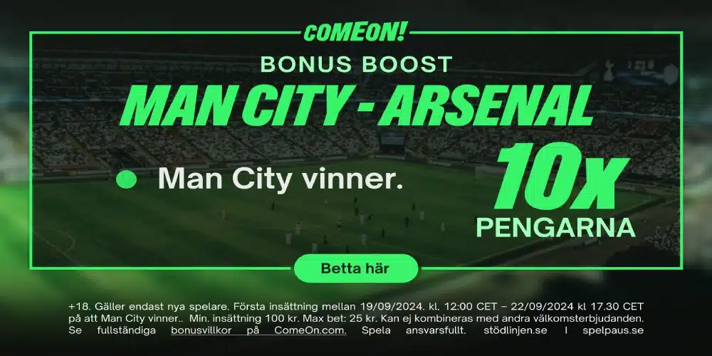 Odds boost manchester City Arsenal