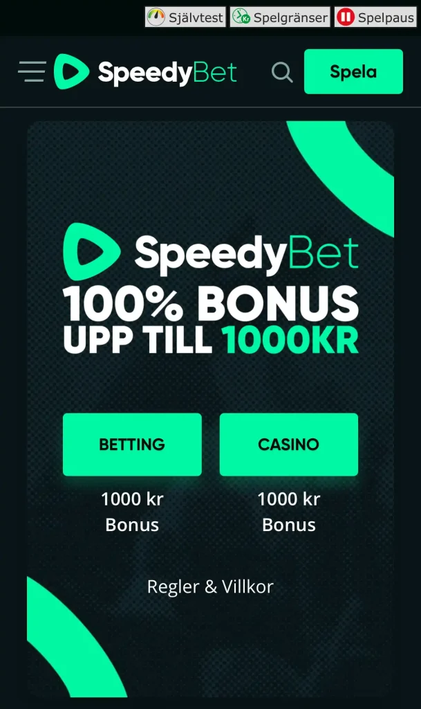 SpeedyBet Bonus i betting