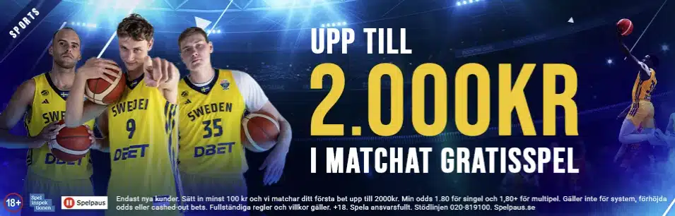 Dbet bonus 2000 kr gratisspel