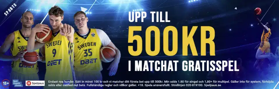 Dbet bonus 500 kr gratisspel