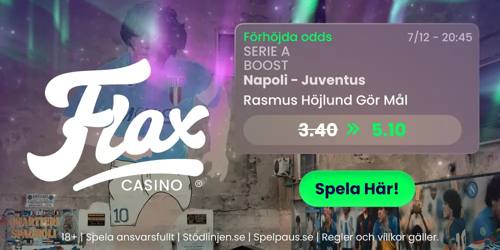 Flax boostade odds på Serie A