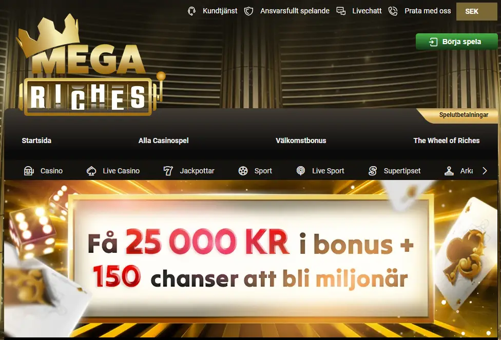 Mega Riches Bonus i casinot