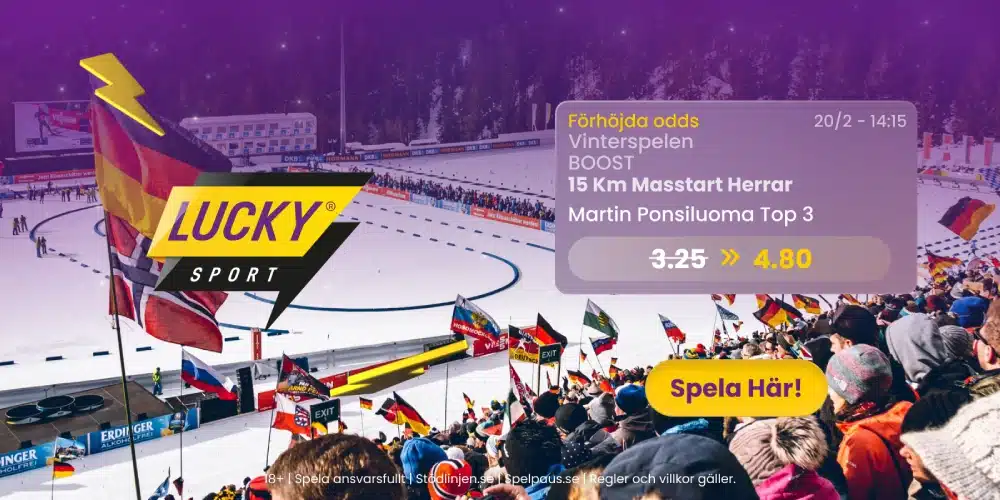 Lucky Boost på Martin Ponsiluoma tar medalj