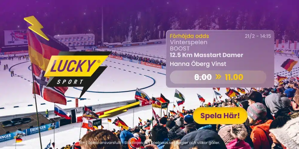 Lucky Odds på Hanna Öberg vinner masstarten