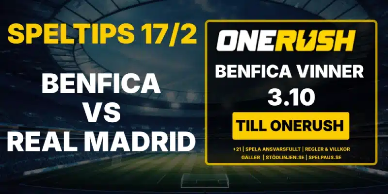 OneRush Benfica Real Madrid 17-2