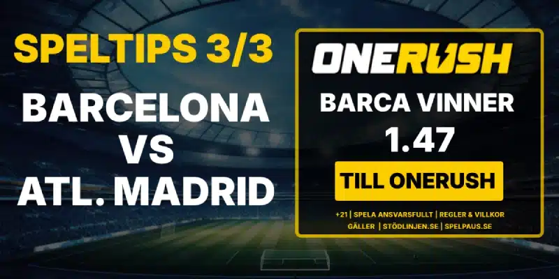 Speltips Barca Atletico Madrid 3_3