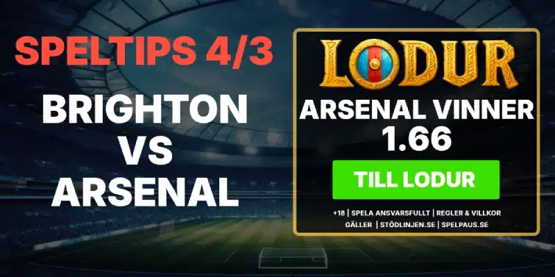 speltips brighton arsenal 4/3