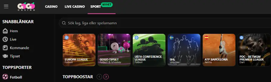 GoGo Sport ny bettingsida i Sverige