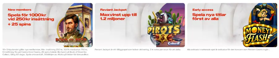 Reviant casino bonus och erbjudanden