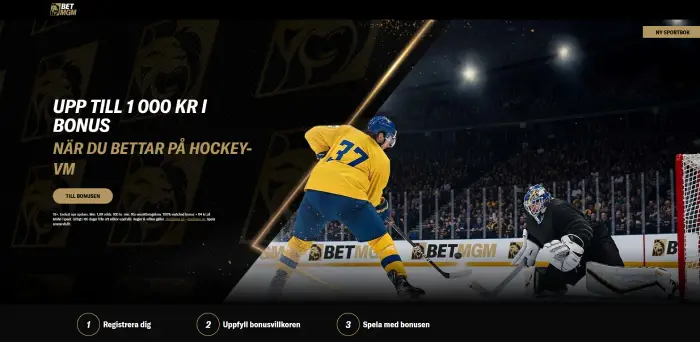 BetMGM ishockey VM 2026 bonus
