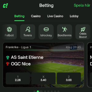 ComeOn spelutbud