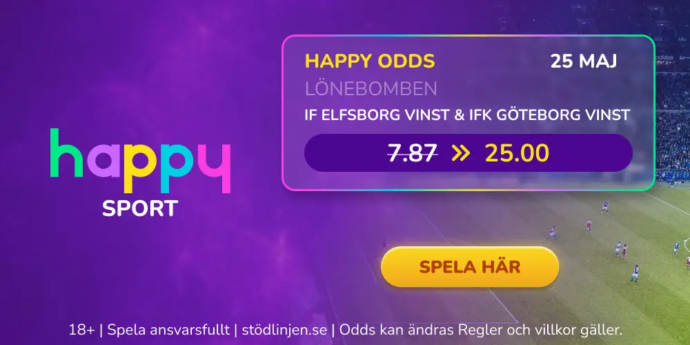 Ny Happy Odds Boost – Lönebomben med en massiv dubbel på kvällens Allsvenskan