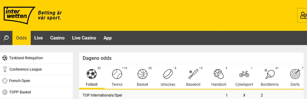 Interwetten betting och bra odds