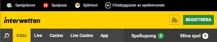 Interwetten registrering och bonus