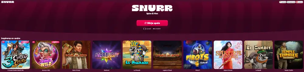 Snurr Casinospel och börja spela utan konto