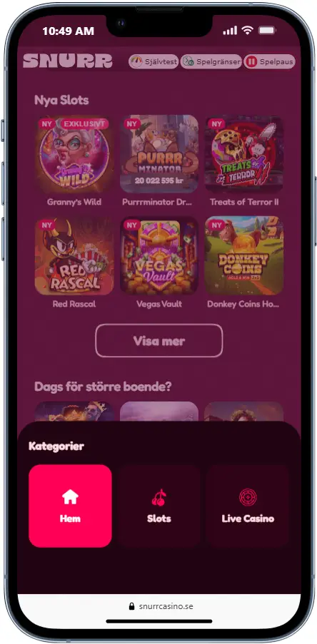 Snurr casino i mobilen