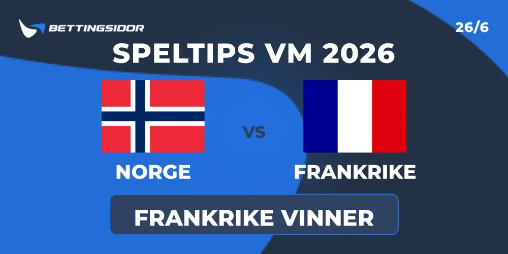 Speltips: Norge vs Frankrike 26/6 – Frankrike är numret för stort