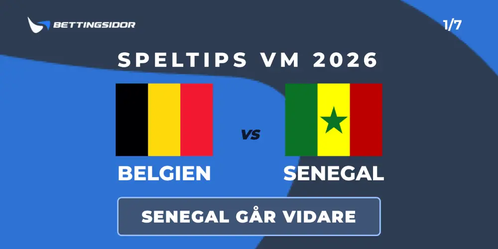 Speltips: Belgien vs Senegal 1/7 – Afrikansk skräll på gång?