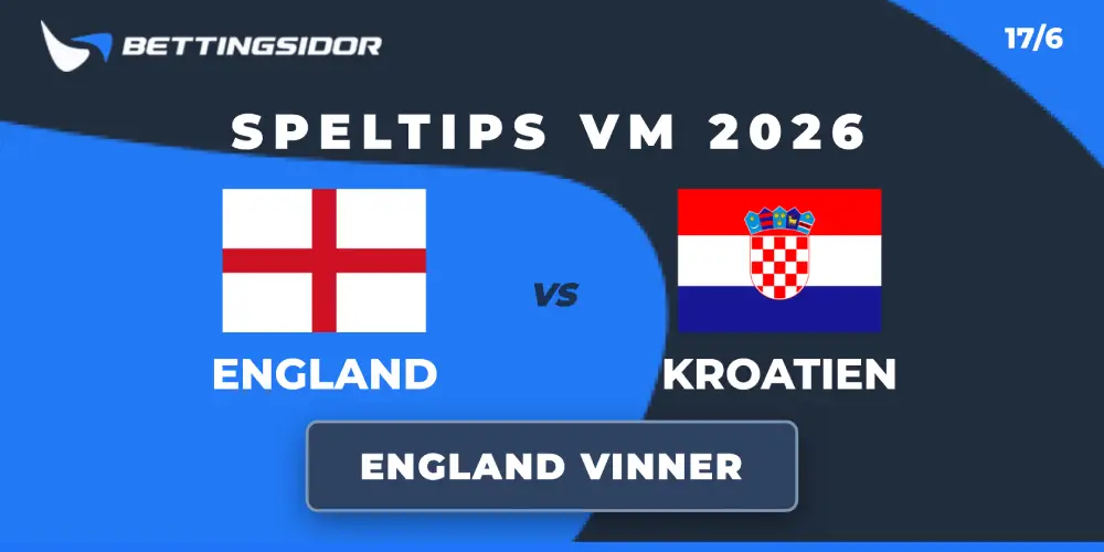 Speltips fotbolls VM 2026 England vs Kroatien 17 juni 2026