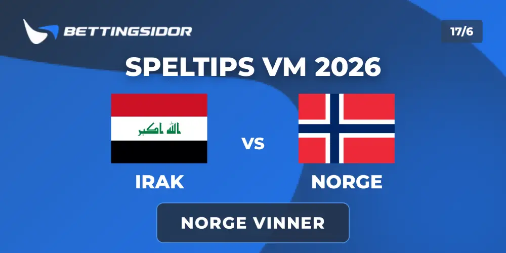 Speltips: Irak vs Norge 17/6 – Haaland & co kör över motståndet