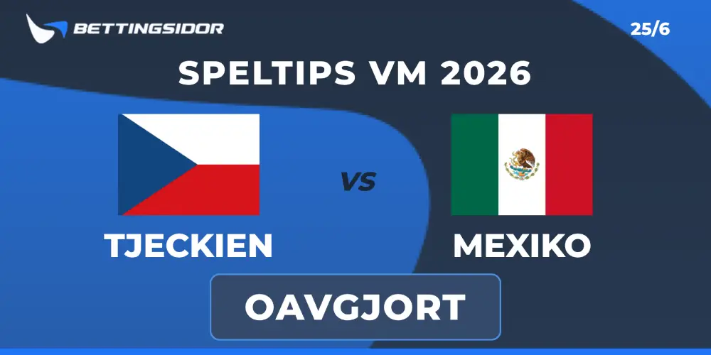 Speltips: Tjeckien vs Mexiko 25/6 – Oavgjort lockar när Mexiko vilar spelare