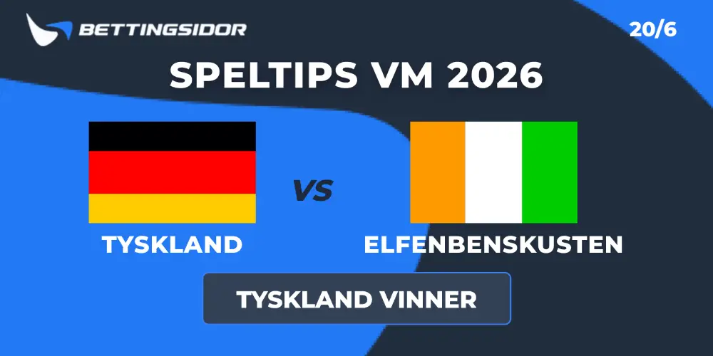 Speltips: Tyskland vs Elfenbenskusten 20/6 – Tysk maskin tuffar på