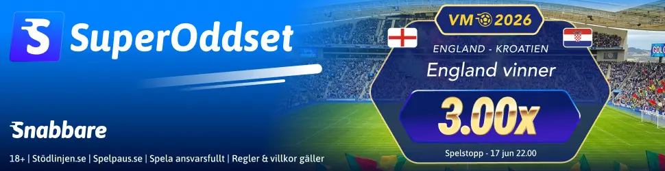 SuperOddset VM boost på engelsk vinst när de möter Kroatien i VM 2026