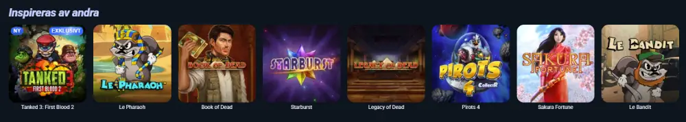 Svajpa populära casinospel