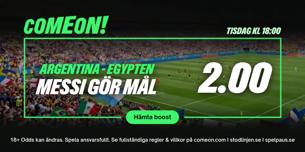 ULTRA BOOST på att Messi nätar i VM-åttondelen: Odds 2.00 hos ComeOn!