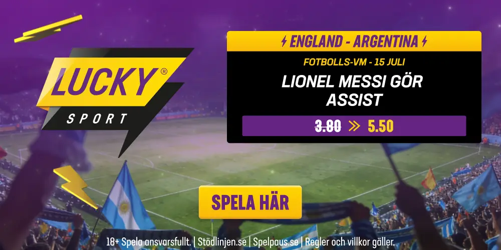 Lucky Odds boost på assist av Messi i England – Argentina i kvällens VM-semifinal