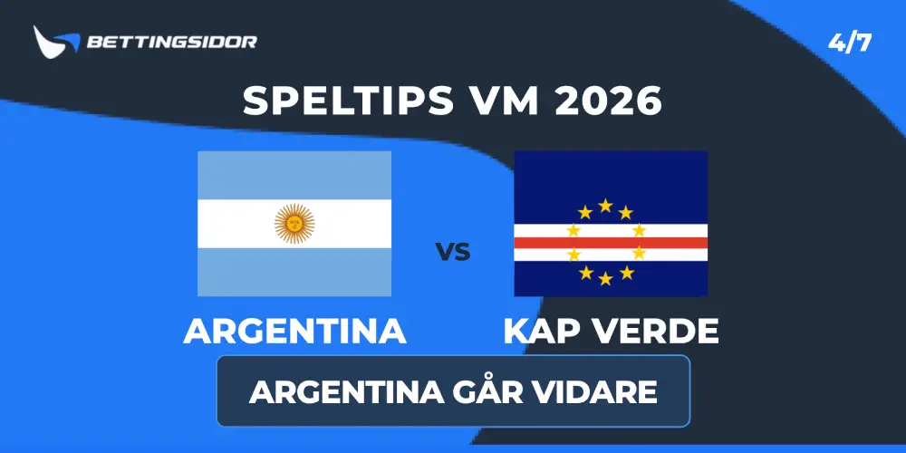 Speltips: Argentina vs Kap Verde 4/7 – Kap Verdes VM-saga är över