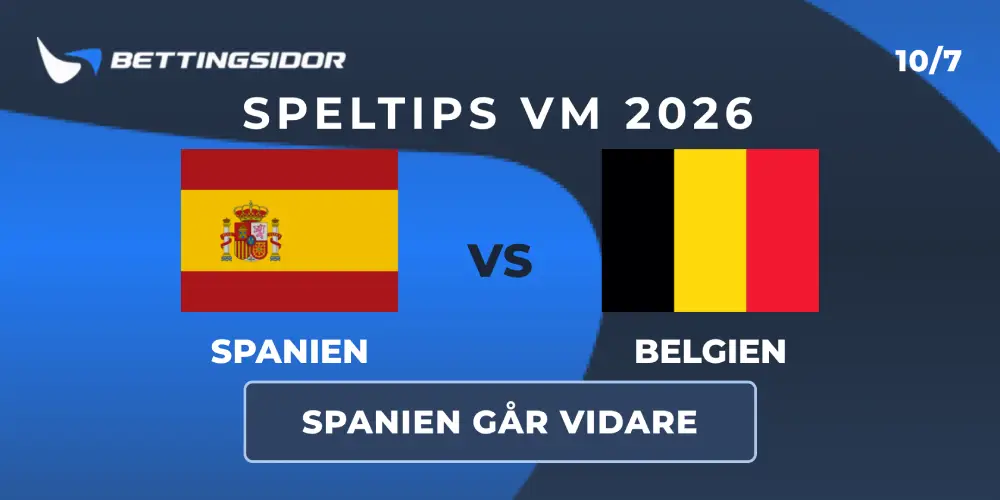Speltips: Spanien vs Belgien 10/7: La Rojas försvar är ostoppbart