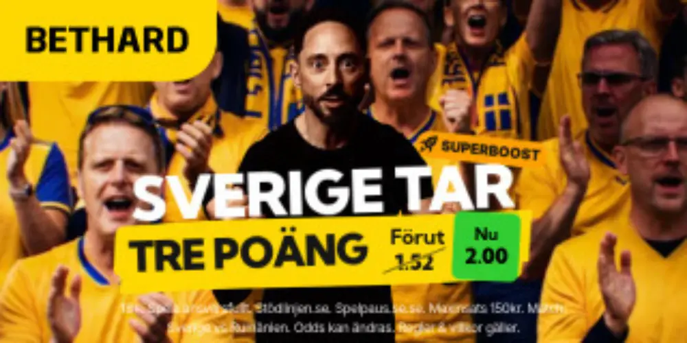 Bethard Sverige Nations League odds boost