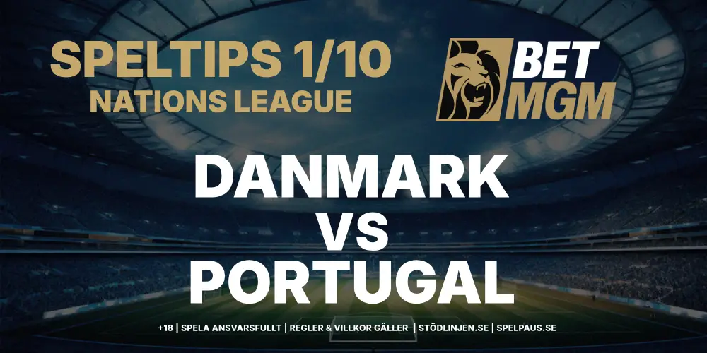 Speltips: Danmark vs Portugal 1/10: Portugal fortsätter på vinnarspåret
