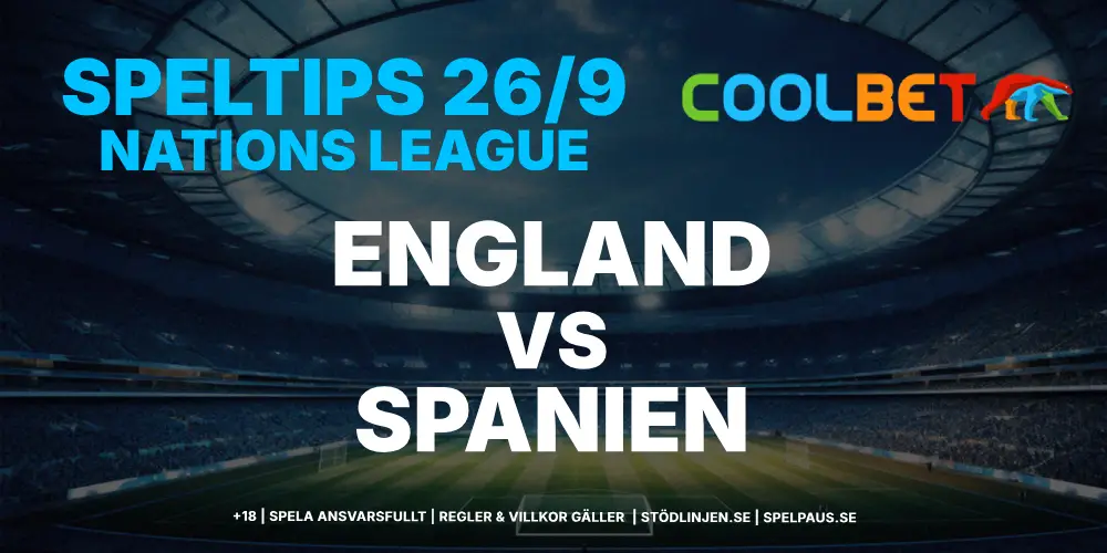 Speltips: England vs Spanien 26/9 – Världsmästarna för starka?