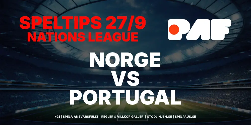 Speltips: Norge vs Portugal 27/9 – Jämnt skägg mellan två giganter